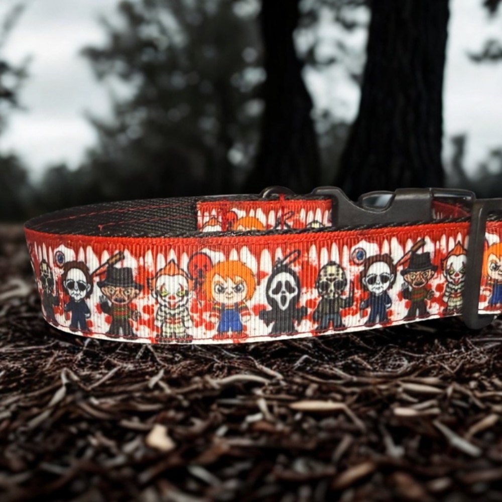 Handmade Horror movie character dog collar